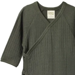 Rompers-Nature Baby Pointelle Kimono Stretch & Grow Romper
