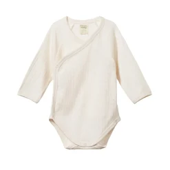 Onesies|Sleepers-Nature Baby Pointelle Long Sleeve Kimono Bodysuit