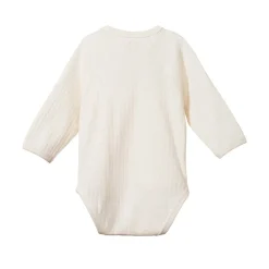 Onesies|Sleepers-Nature Baby Pointelle Long Sleeve Kimono Bodysuit