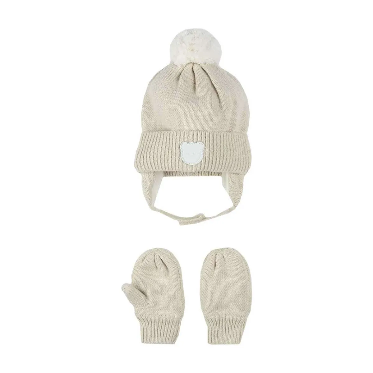 Winter Hats-Petit Lem Pom Pom Hat & Mitten Set