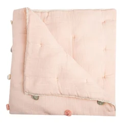 Kids Bedding|Blankets-Crane Baby Pom Pom Quilted Baby Blanket