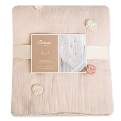 Kids Bedding|Blankets-Crane Baby Pom Pom Quilted Baby Blanket