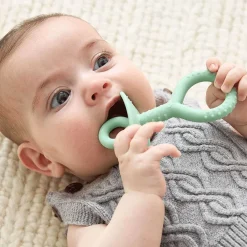 Pacifiers + Clips-Itzy Ritzy Pre-Feeding Teething Set Mint