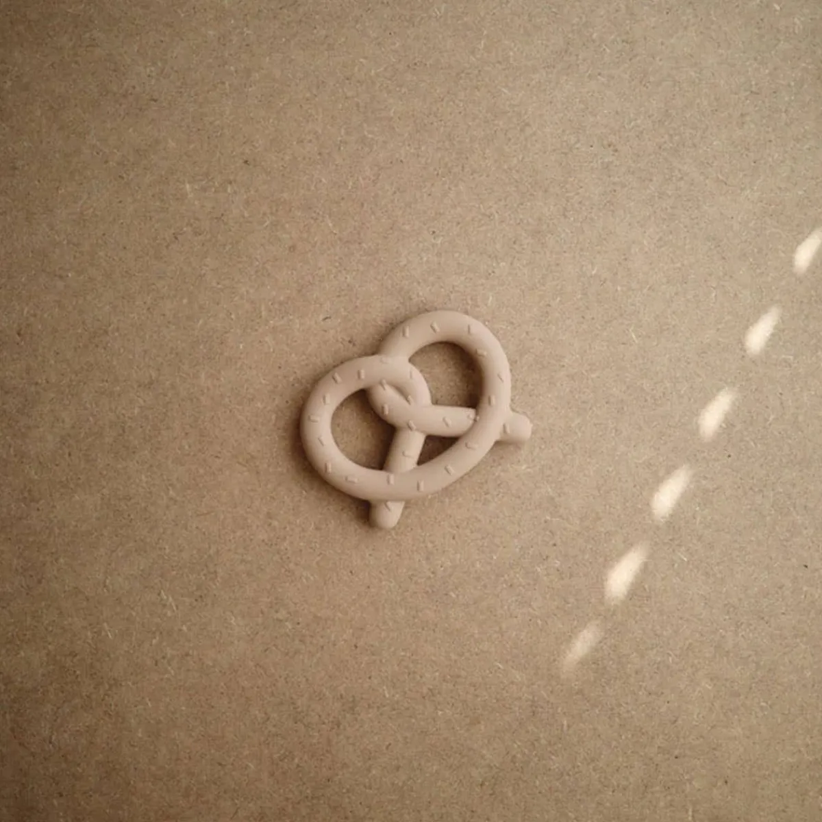 Teethers|Pacifiers + Clips-Mushie Pretzel Teether Natural