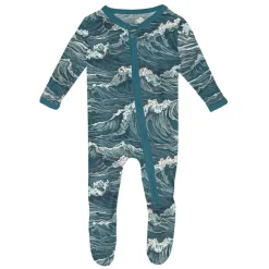 Onesies|Sleepers-KicKee Pants Print Footie with Zipper (Summer Fun)