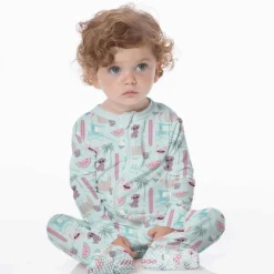 Onesies|Sleepers-KicKee Pants Print Footie with Zipper (Summer Fun)