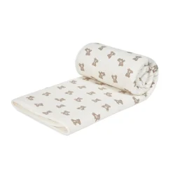 Blankets-Piccolo Bambino Printed Jersey Blanket Lined with Sherpa - Small Print