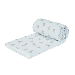Blankets-Piccolo Bambino Printed Jersey Blanket Lined with Sherpa - Small Print