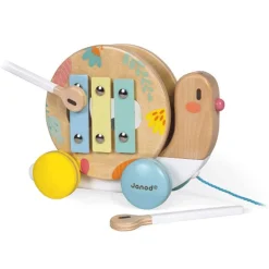 Wooden Toys|Pull Toys-Janod Pull Along Snail