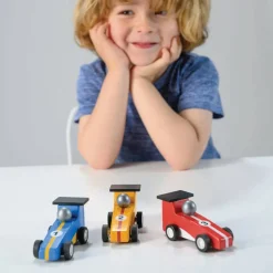 Cars + Trucks|Wooden Toys-Mentari Pullback Racers