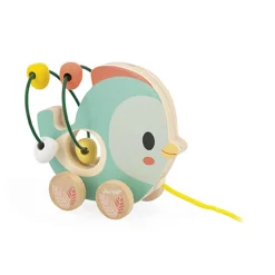 Wooden Toys|Pull Toys-Janod Pure - Animal Baby Looping