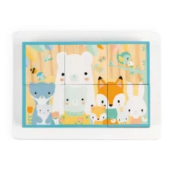 Puzzles|Wooden Toys-Janod Pure 6-Block Tray