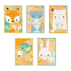 Puzzles|Wooden Toys-Janod Pure 6-Block Tray