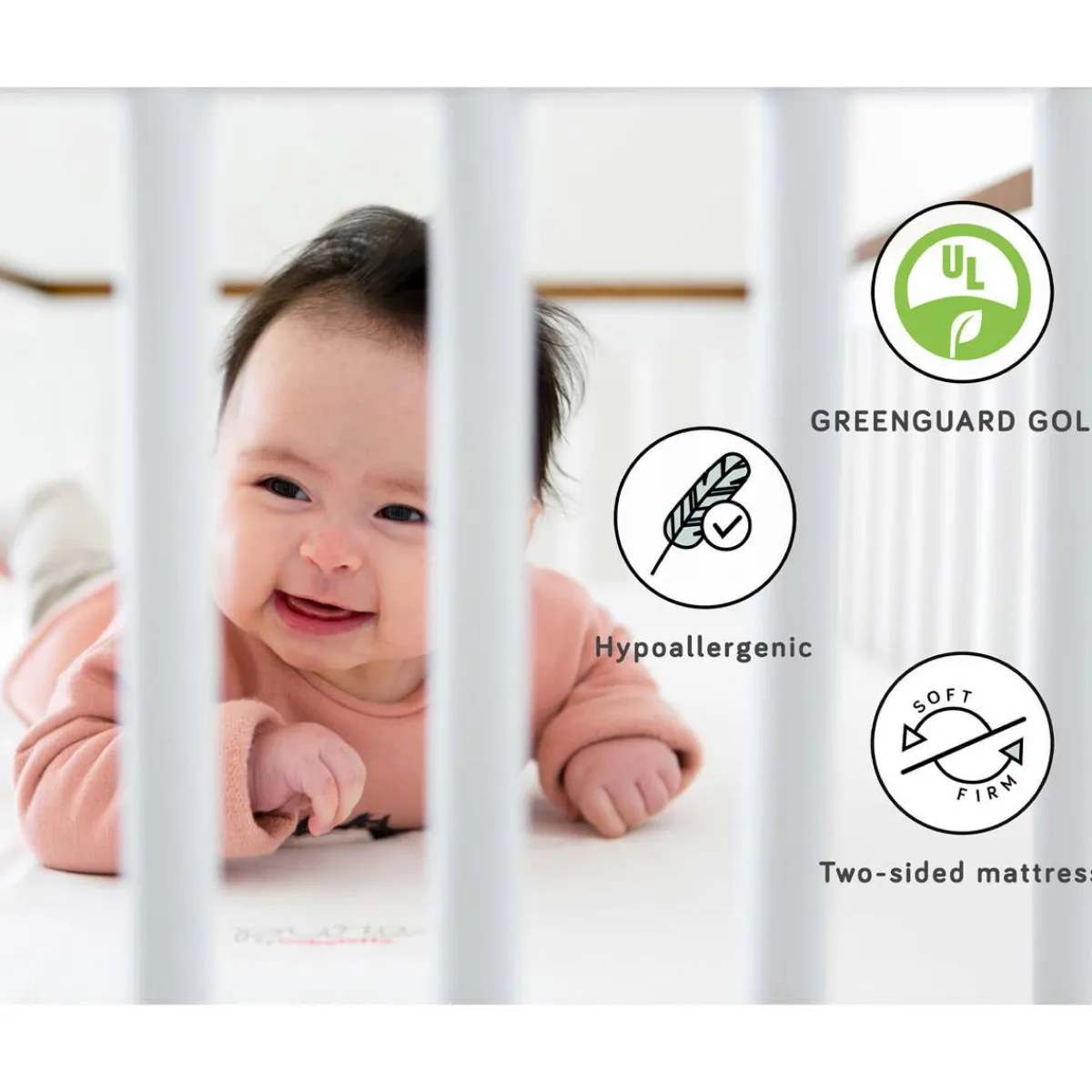 Crib Mattresses-Babyletto Pure Core Full Size Crib Mattress
