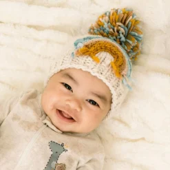 Winter Hats-Huggalugs Rainbow Knit Hat
