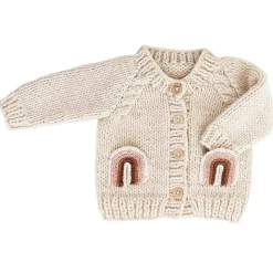 Winter Coats|Sweaters + Jackets-Huggalugs Rainbow Pocket Cardigan