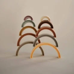 Stack + Nest Toys-Mushie Rainbow Stacker Toy