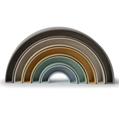 Stack + Nest Toys-Mushie Rainbow Stacker Toy