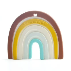 Teethers|Pacifiers + Clips-LouLou Lollipop Rainbow Teether