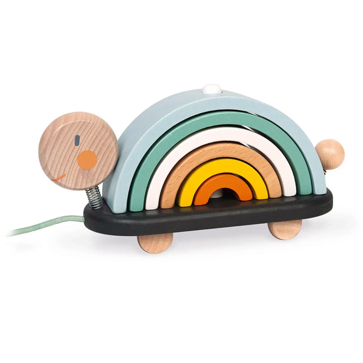 Wooden Toys|Pull Toys-Janod Rainbow Turtle