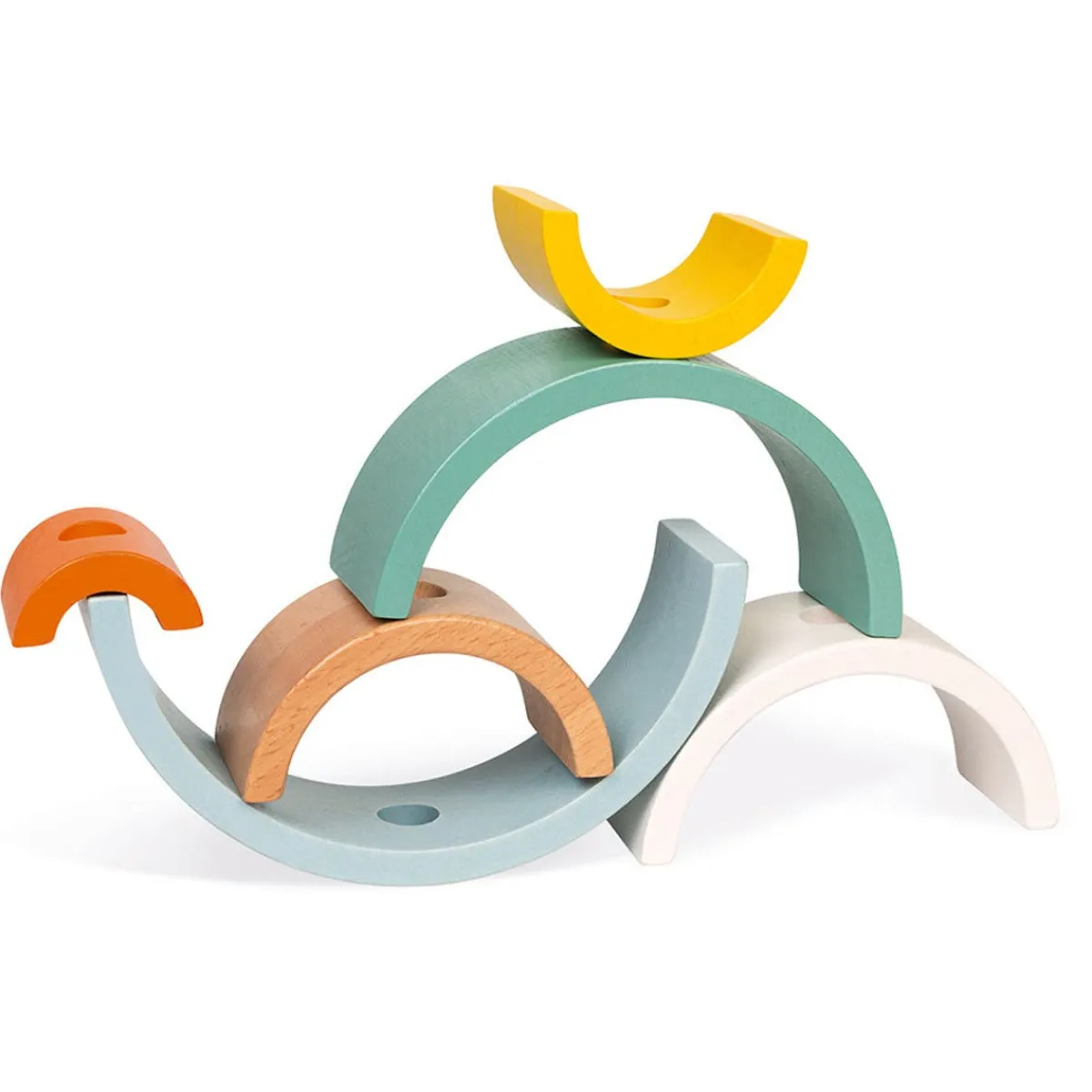 Wooden Toys|Pull Toys-Janod Rainbow Turtle