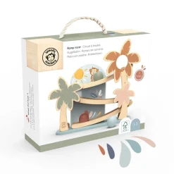 Wooden Toys-Speedy Monkey Ramp Racer with 3 Balls