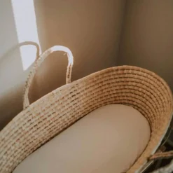 Cradles|Bassinets-MustBeBaby Rattan Basket