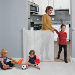 Baby Gates + Babyproofing-KidCo Retractable Safeway Gate - White