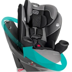 Car Seat Bases|All-In-One Car Seats-Evenflo Revolve360 All-in-One Convertible Car Seat Amherst Grey