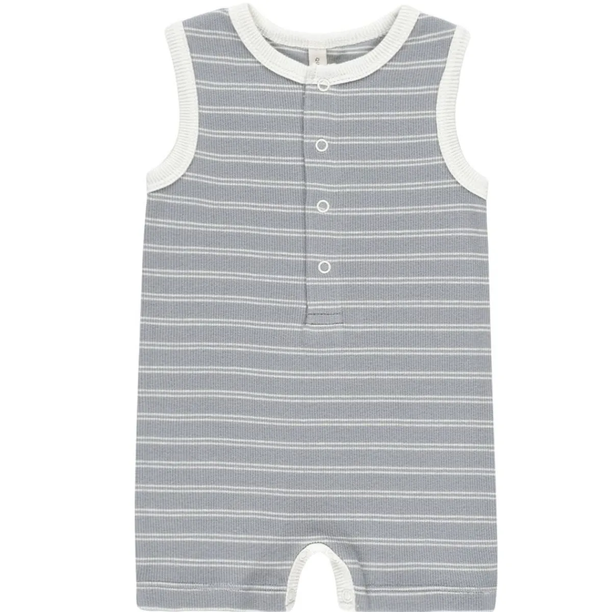 Rompers-Quincy Mae Ribbed Henley Romper