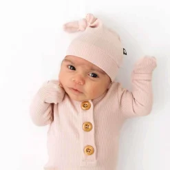 Nightgowns-Kyte Baby Ribbed Knotted Gown & Hat