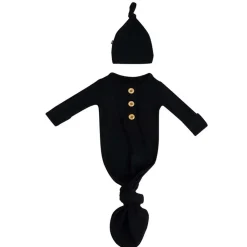 Nightgowns-Kyte Baby Ribbed Knotted Gown & Hat