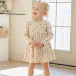 Skirts|Dresses-Quincy Mae Ribbed Long Sleeve Dress