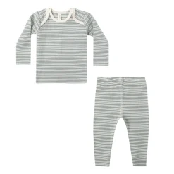 Pajamas-Quincy Mae Ribbed Tee & Legging Set