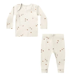 Pajamas-Quincy Mae Ribbed Tee & Legging Set