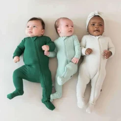 Onesies|Sleepers-Kyte Baby Ribbed Zippered Footie