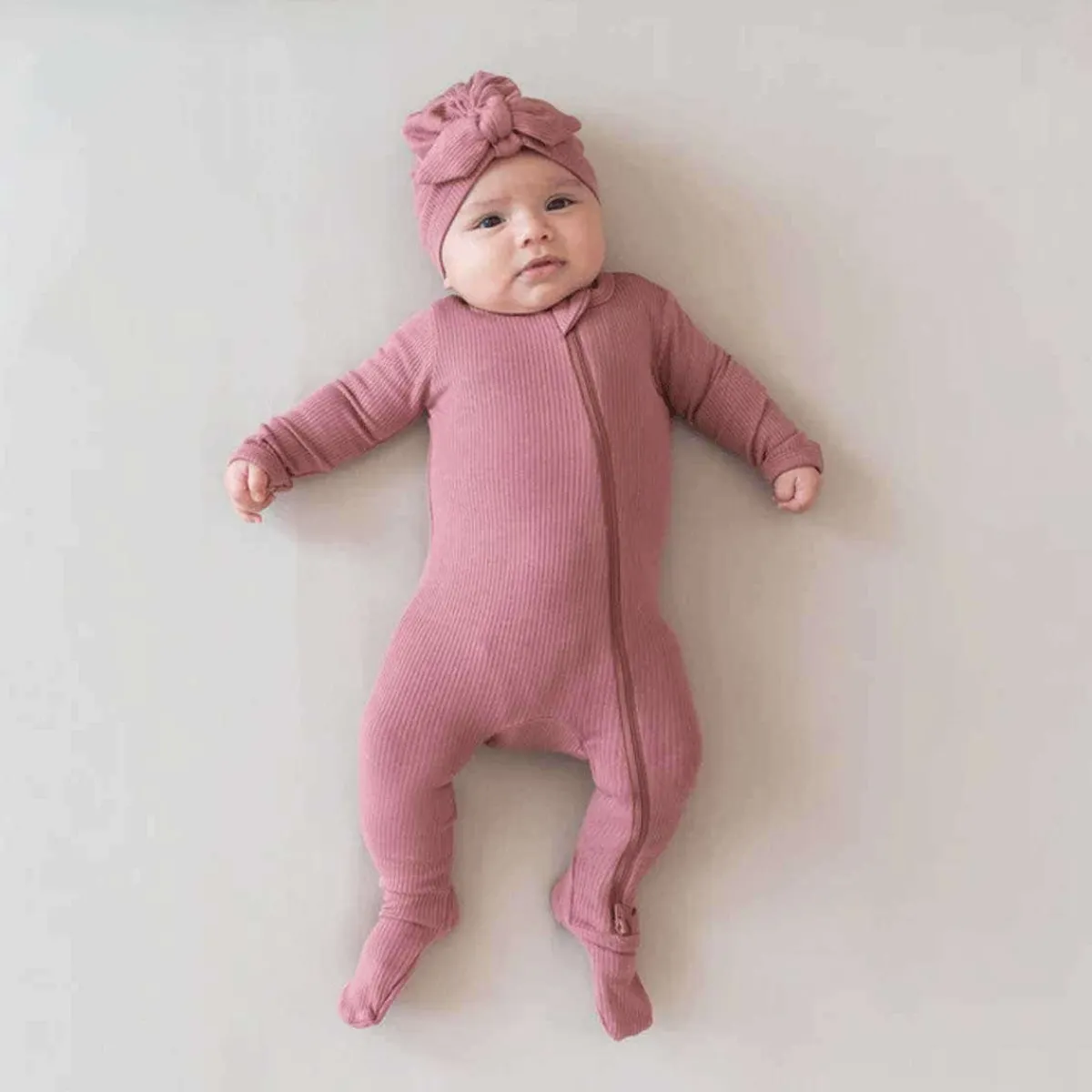 Onesies|Sleepers-Kyte Baby Ribbed Zippered Footie