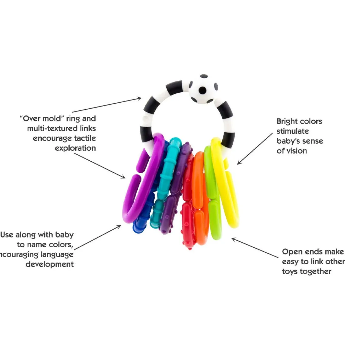 Play + Learn Toys|Grasping Toys-Sassy Ring O' Links