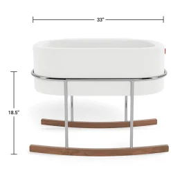 Cradles|Bassinets-Monte Design Rockwell Bassinet (Micro Suede)