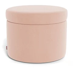 Ottomans-Monte Design Round Storage Ottoman - Fabric