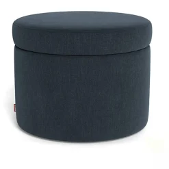 Ottomans-Monte Design Round Storage Ottoman - Fabric