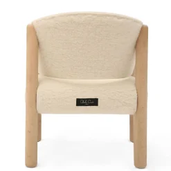 Kids Sofas + Armchairs-Charlie Crane SABA Kids Faux Fur Chair Milk