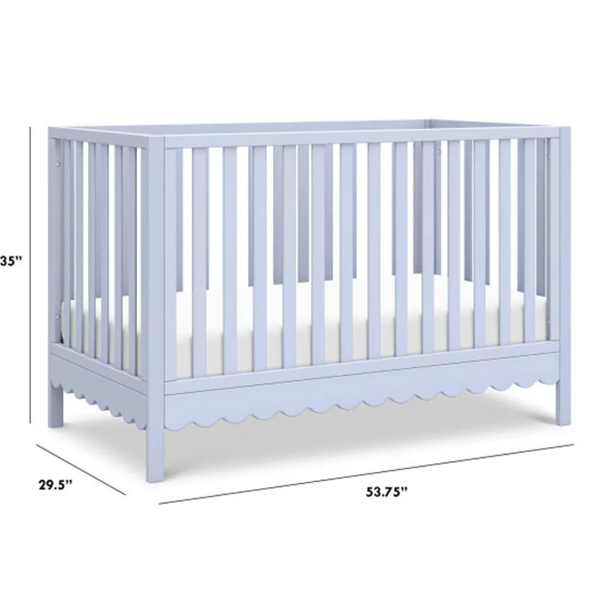 Convertible Cribs-DaVinci Sammy Scallop 4-in-1 Crib