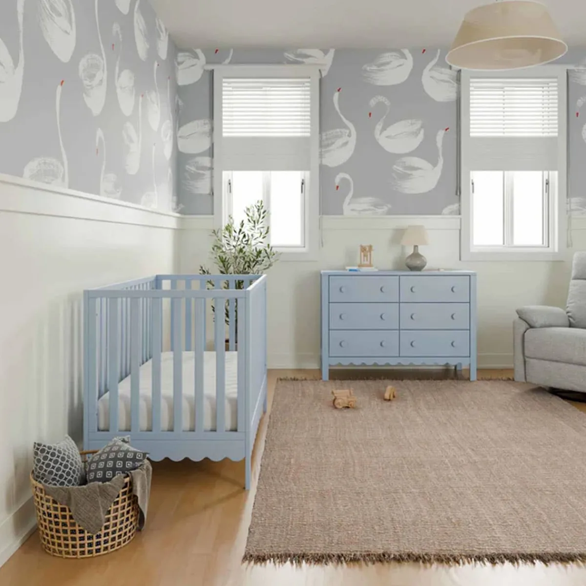 Convertible Cribs-DaVinci Sammy Scallop 4-in-1 Crib