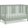 Wck Exclusive Furniture|Convertible Cribs-DaVinci Sammy Scallop 4-in-1 Crib - Light Sage