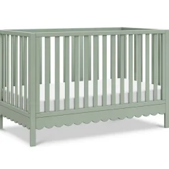 Wck Exclusive Furniture|Convertible Cribs-DaVinci Sammy Scallop 4-in-1 Crib - Light Sage