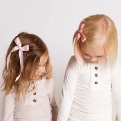 Hair Accessories-Lou Lou and Company Satin Bow Sash Clip SM