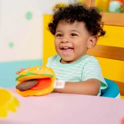 Plush Rattles + Teethers|Teethers-Bright Starts Say Cheeseburger Teether Toy