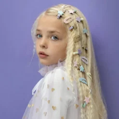 Hair Accessories-Mimi & Lula Scalloped Sparkle Mini Clic Clacs