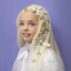 Hair Accessories-Mimi & Lula Scalloped Sparkle Mini Clic Clacs